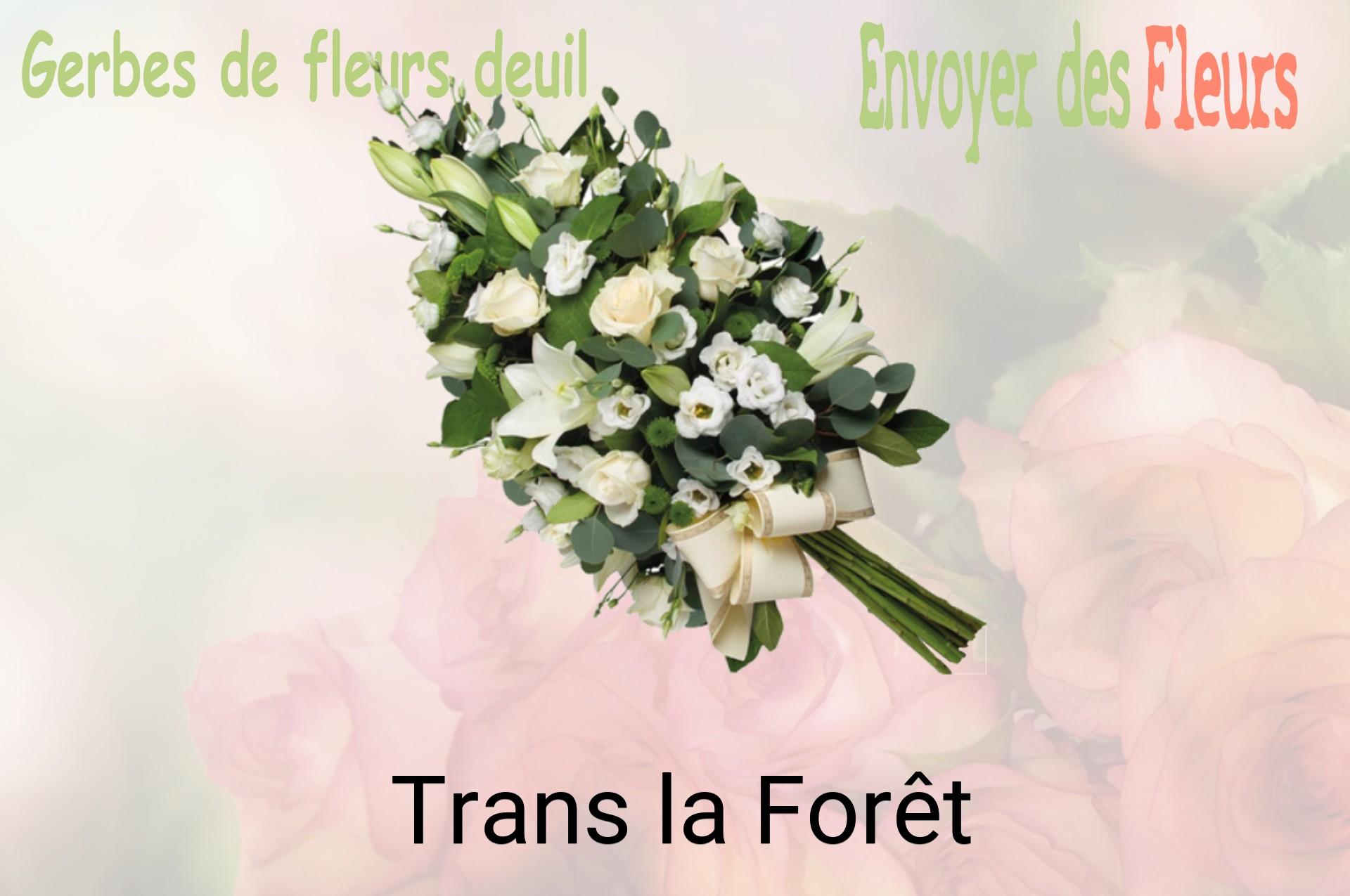 Gerbe de fleurs de deuil livrée à Trans-la-Forêt